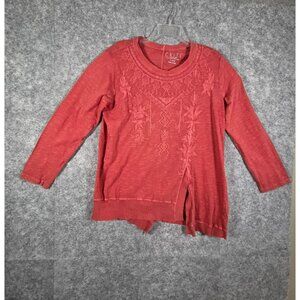 Caite Jada Top Kyla Seo Karyn Women's XL Embroidered T Shirt Saffron